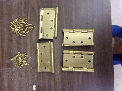 11 Steel McKinney Commerical Door Hinges 4 1/2&#034; brass toned with hardware