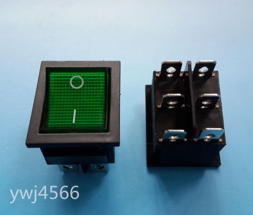 50pcs rocker switch with green light  6 pin on/off 16a/250v for sale