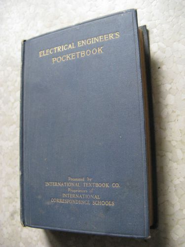 ANTIQUE ELECTRICAL ENGINEERS POCKETBOOK 1908 1ST ED Good Spine