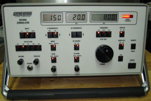 TSCM Electro-Metrics EM-8500 Audio-Video AM FM Demodulator with Subcarrier