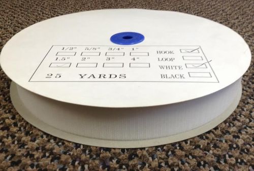 25 Yards 1 1/2&#034; Inch White Velcro  Sew On Hook Only 1 Roll