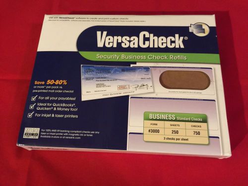 VersaCheck Security Refills 735 Business Checks (245 Sheets) Open Box FREE SHIP