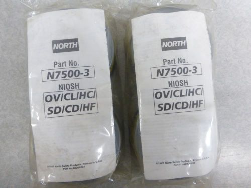North Safety N7500-3 OV/CL/HCI SD/CD/HF 2 Packs each. 4 total