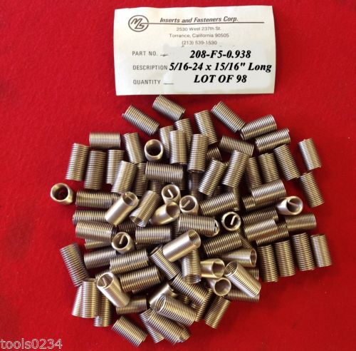 NOS Perma Coil Brand 208-F5-0.938 Screw Thread Inserts 5/16-24  Lot of 98 USA