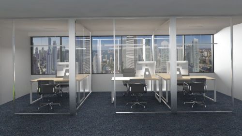 Glass Wall Partitions US$ 299/LF (Anywhere USA)
