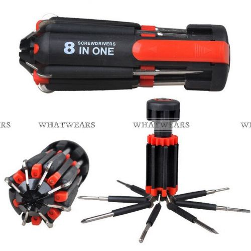 8 In 1 Slotted Screwdriver Craftsman Repair Tools Set Kit with LED Lights GBW