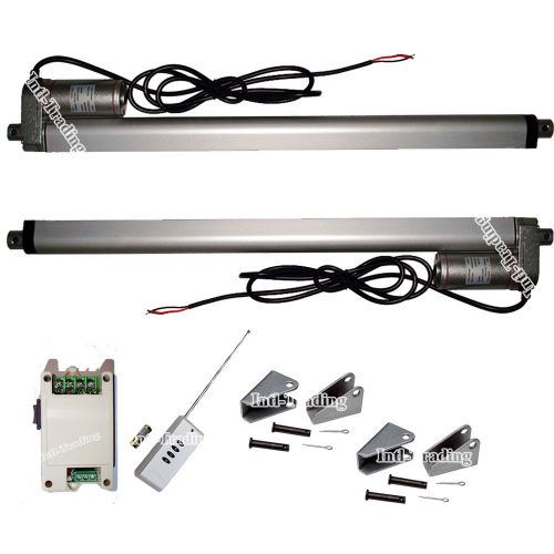 Set of 2  DC 12V 18&#034; Stroke 220lbs 14mm/s Linear Actuator &amp;Wireless Control Kits
