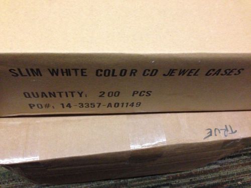 200 Slim White color CD Jewel Cases