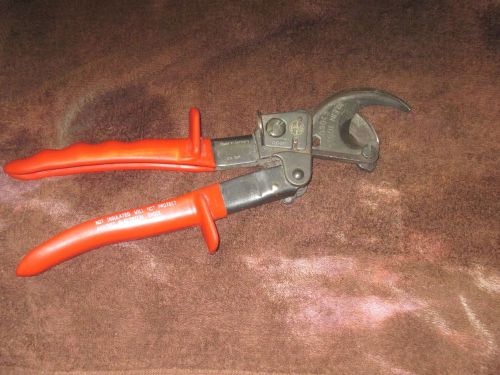 KLEIN-TOOLS-63060-RATCHET-CABLE-CUTTER 10&#034; SHEAR-CUT