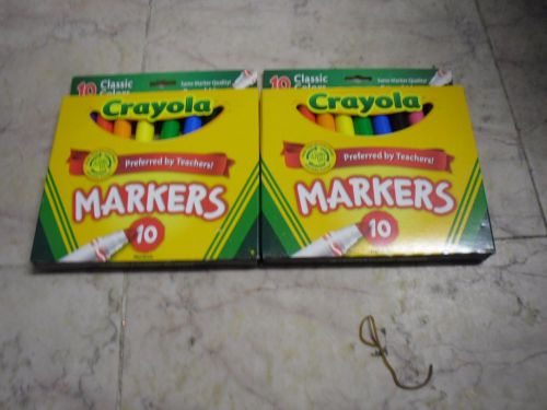 2 X 10 Crayola Classic Markers Broad Line Non Toxic Style 58-7722 Assorted Color