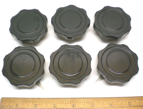 6 large knobs for pots &amp; tap switches, 2 1/4&#034;, 1/4&#034; shaft, ohmite,  made in usa for sale