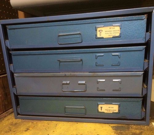 Bowman 4 drawer small parts storage cabinet w/hardware 20.5&#034;w x 14.5&#034;h x 12.5&#034;d for sale