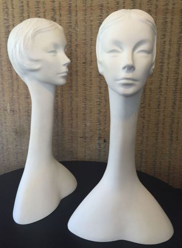 Vintage swan neck mannequin bust heads shop millinery display