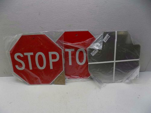 Lot of 4 Electromark 14Z527 Text Stop High Intensity Prismatic Stop Sign 18x18