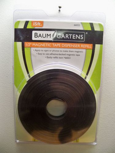 NEW BAUMGARTENS 66022 1/2&#034; .5 MAGNETIC TAPE REFILL 15&#039; FT FREE FAST 1ST CLS S&amp;H
