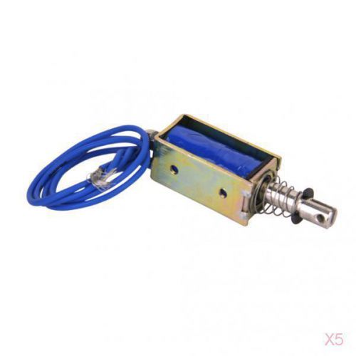 5x dc 12v push-pull open frame mini solenoid electromagnet zye1-0530z for sale