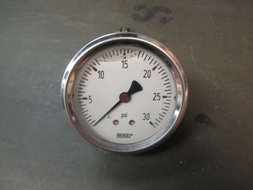 Stainless Pressure Gauge 2.5&#034;, 30 PSI, Liquid Filled by WIKA