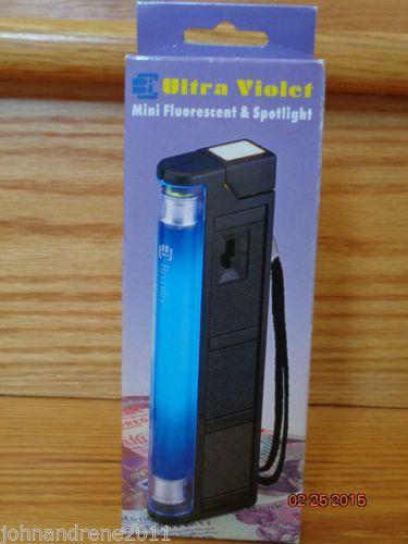 New Ultra Violet Mini Fluorescent &amp; Spotlight Money Detector