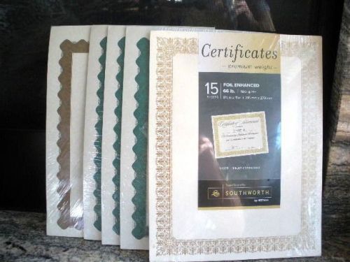 5 pkgs mixed   - Award Certificate Paper  for Copier/Laser/Ink Jet - 140 sheets