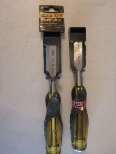 2 NOS stanley chisels-  3/4&#034; and 1&#034;  fatmax