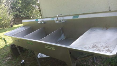 Commercial stainless steel sink