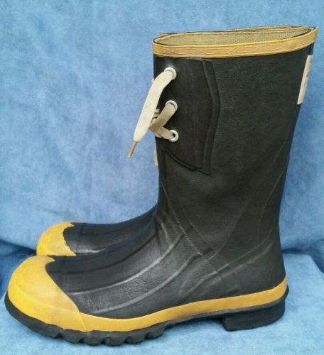 Vintage Uniroyal Rubber Safety Boots Size 9 Steel Toe Cap ANSI Z41.1-1967/75 USA