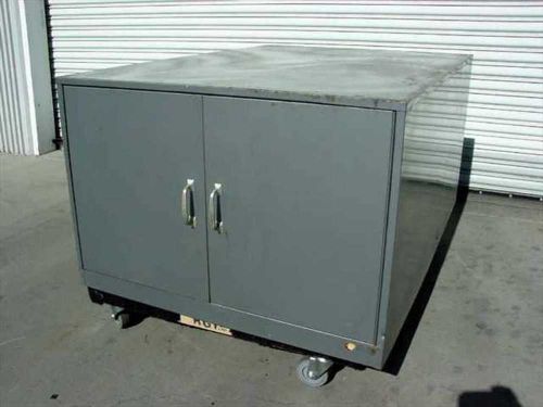 Steel 36w x 51d x 24h 2 door steel cabinet with 4 compartments for glass for sale