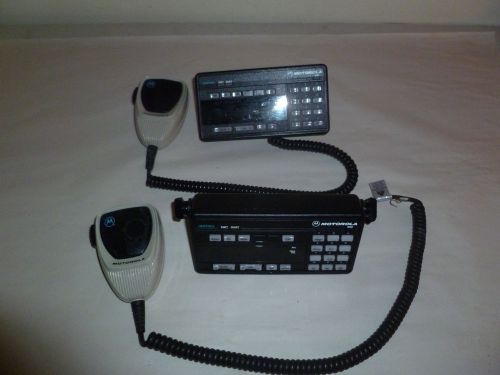 Motorola Astro W9 Systems 9000 Front &amp; Rear Control Heads w Hand Mics