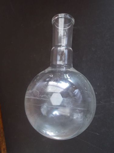 Lab glass round bottom 250 ml single neck boiling distilling flask vitro 24/40.. for sale