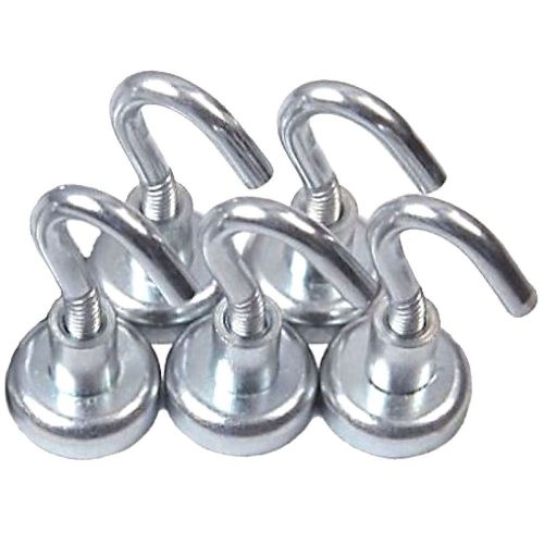 Neodymium magnets 5 neodymium hook magnets each holds up 12 pounds new free ship for sale