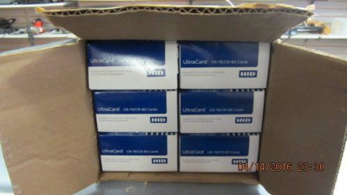 1 Case/6 Boxes of UltraCard Cr-80 Cr-79 Cards HID Global PVC Cards (3000 cards)