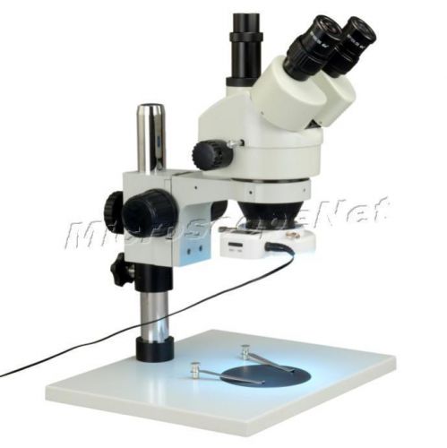 7-45X Zoom Trinocular Stereo Microscope+54 LED Ring Light for Product Inspection