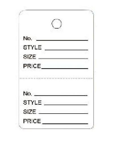1000 Small Perforated Merchandise Coupon Price Tags White