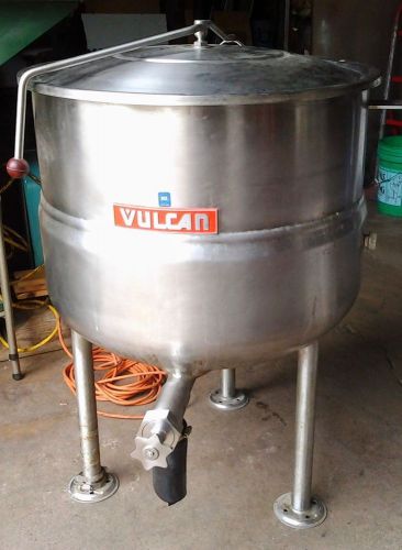 Vulcan dl40 gas direct steam jacketed kettle floor mounted tri-leg 40 gallon for sale