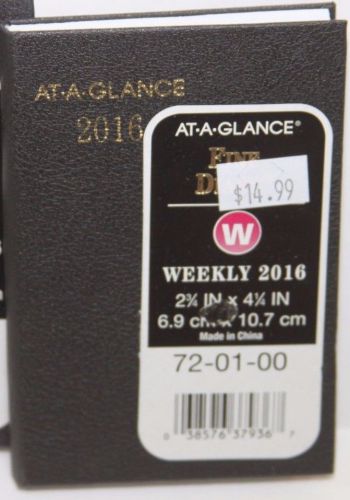 At A Glance 72-01-00 Weekly 2016 Pocket Planner 2 3/4&#034; x 4 1/4&#034; Black