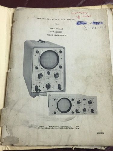 120A 120AR HP Oscilloscope Operating Service Manual Schematics Guide 101+