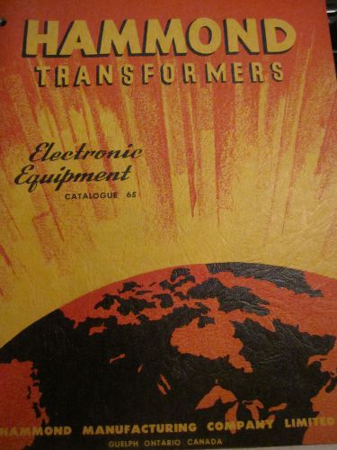 Vintage 1965 Hammond Transformers Electrical Equipment Catalog