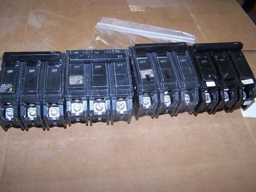 4 GE THGB  3 pole Breakers includes 3x 60 amp  &amp; 1x 30 amp REDUCED FOR CLEARANCE