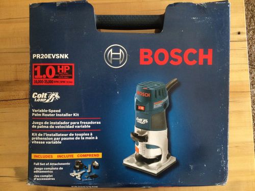 NEW Bosch PR20EVSNK 1 HP      Variable Speed Palm Router Kit