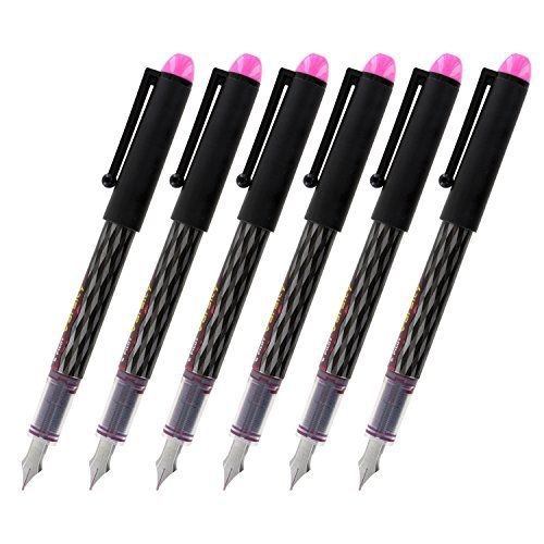 Pilot Varsity Disposable Fountain Pen, Pink Ink, Medium Nib - 6 pack