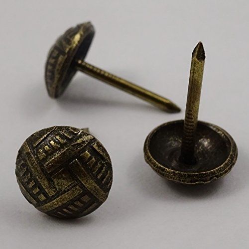 Decotacks decotacks? woven upholstery nails/tacks 7/16&#034; - 100 pcs [antique brass for sale