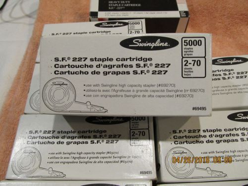 SWINGLINE S.F. 227 STAPLE CARTRIDGE BOX LOT OF 2 BOXES EACH HAS 5,000 STAPLES