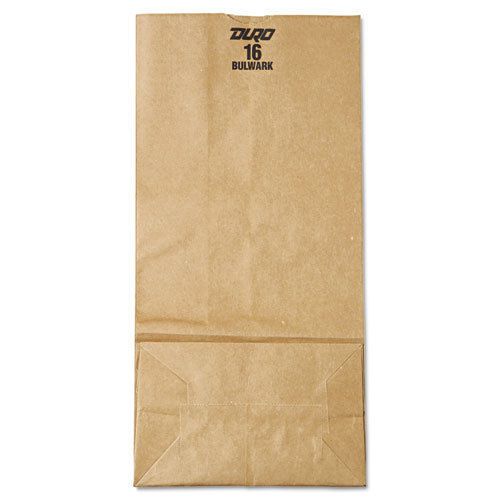 16# paper bag, 57lb kraft, brown, 7 3/4 x 4 13/16 x 16, 500/bundle for sale