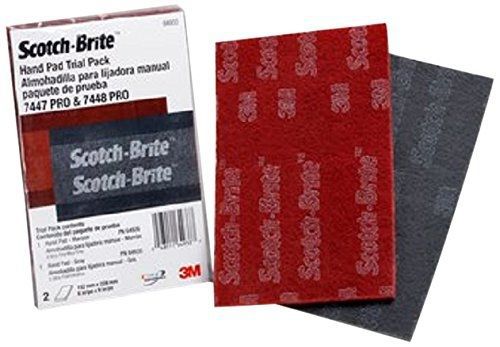 Scotch-brite(tm) 048011649337 pro hand pad trial pack, 1 - 6 width x 9 length for sale