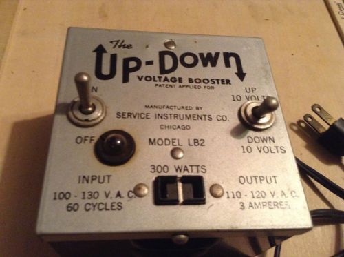 VTG The Up-Down Voltage Booster output 110-120VAC 3 Amperes Input 100-130VAC 60c