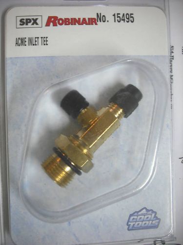 Vacuum pump, robinair, inlet tee assy. 15495, 1/4&#034; male flare x 1/2&#034; acme r134a for sale