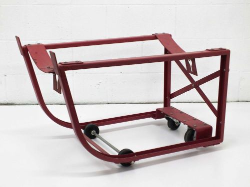 Red 32&#034; x 20&#034; x 21&#034; barrel drum transportation cart on wheels for sale