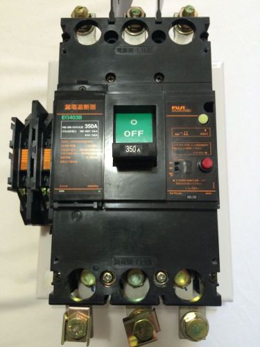 Fuji eg403b 350a circuit breaker w/auxilary switch and wall mount for sale