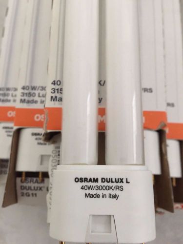 OSRAM 40W DULUX L 2G11 3000K/RS Flourescent Bulbs LOT OF 19 Made in ITALY
