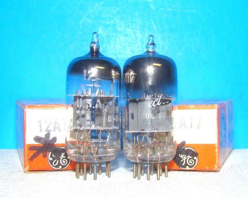 12AT7 vacuum tubes 2 valves GE radio amplifier vintage NOS tested ECC81 6201